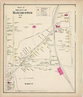 Manchester - Ward 6A, New Hampshire State Atlas 1892 Uncolored